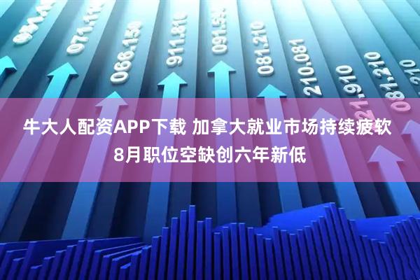 牛大人配资APP下载 加拿大就业市场持续疲软 8月职位空缺创六年新低